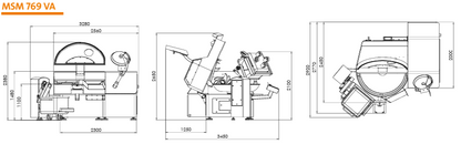 Cutter industrial cu cuvă cu vid MADO MSM 769 VA – 220 l